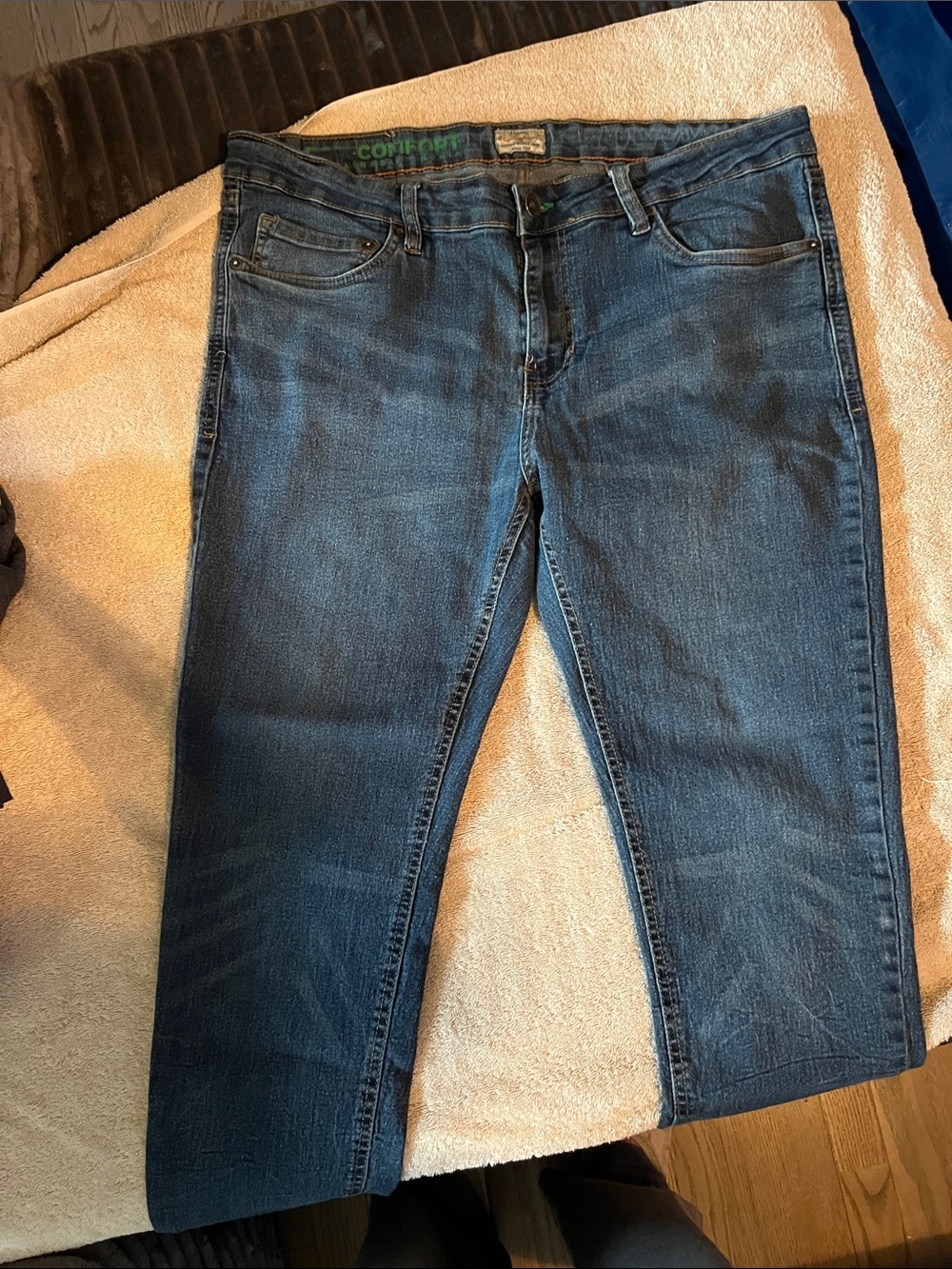 Weatherproof Men's Skinny Jeans in Dark Blue Denim